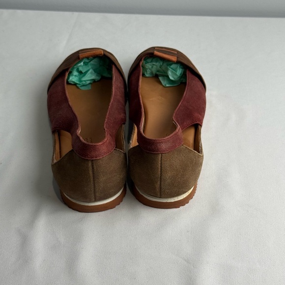 Gentle  Souls  by Kenneth Cole Leather Suede Luca Strap Size 8.5 Dark Maroon - Picture 6 of 14